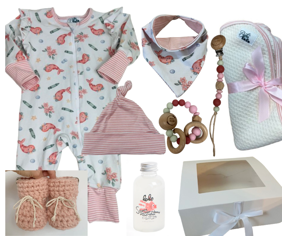 Panier cadeau doux câlin motifs crevettes