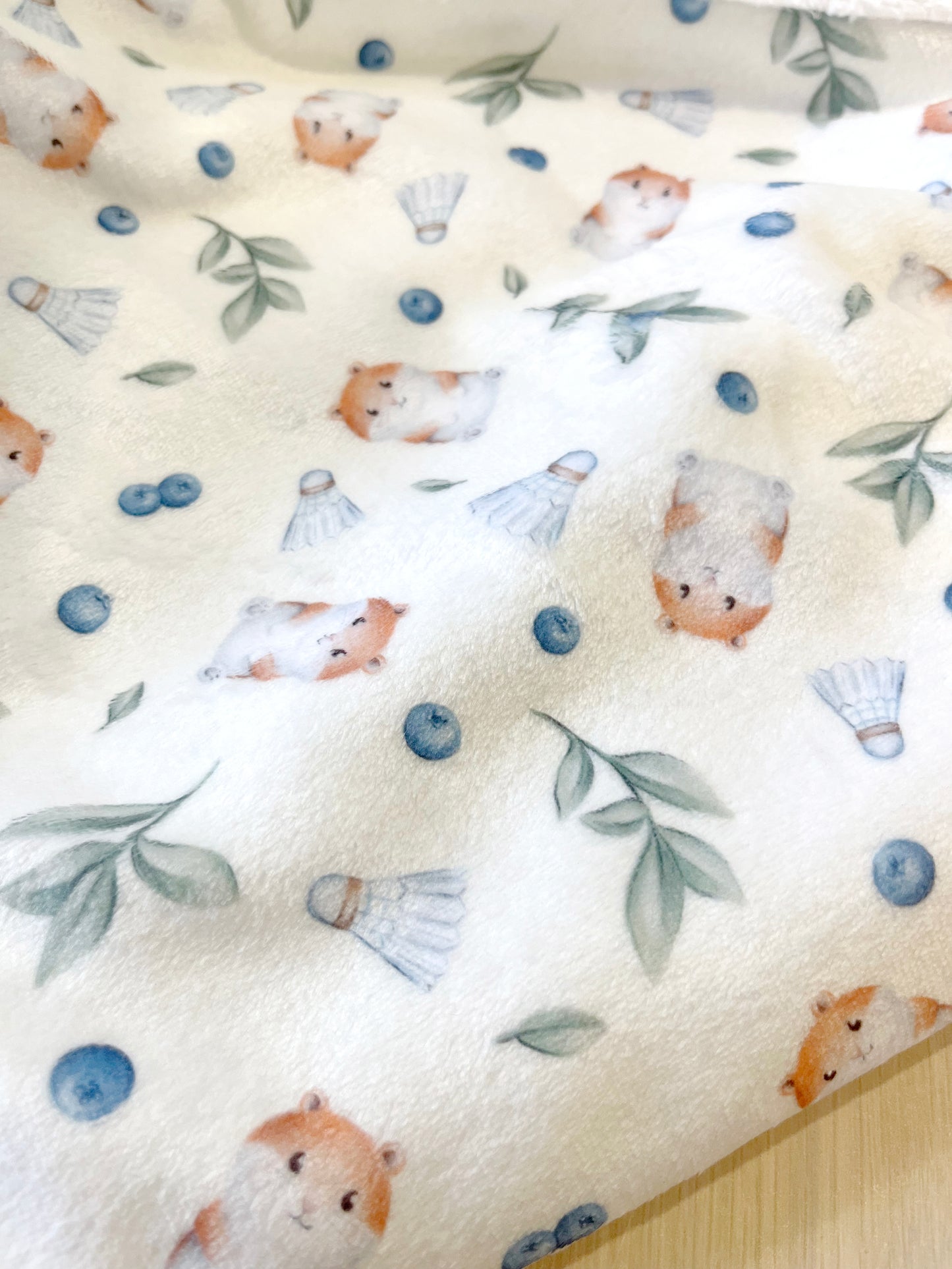 Doudou peluche ultra douce motifs hamsters