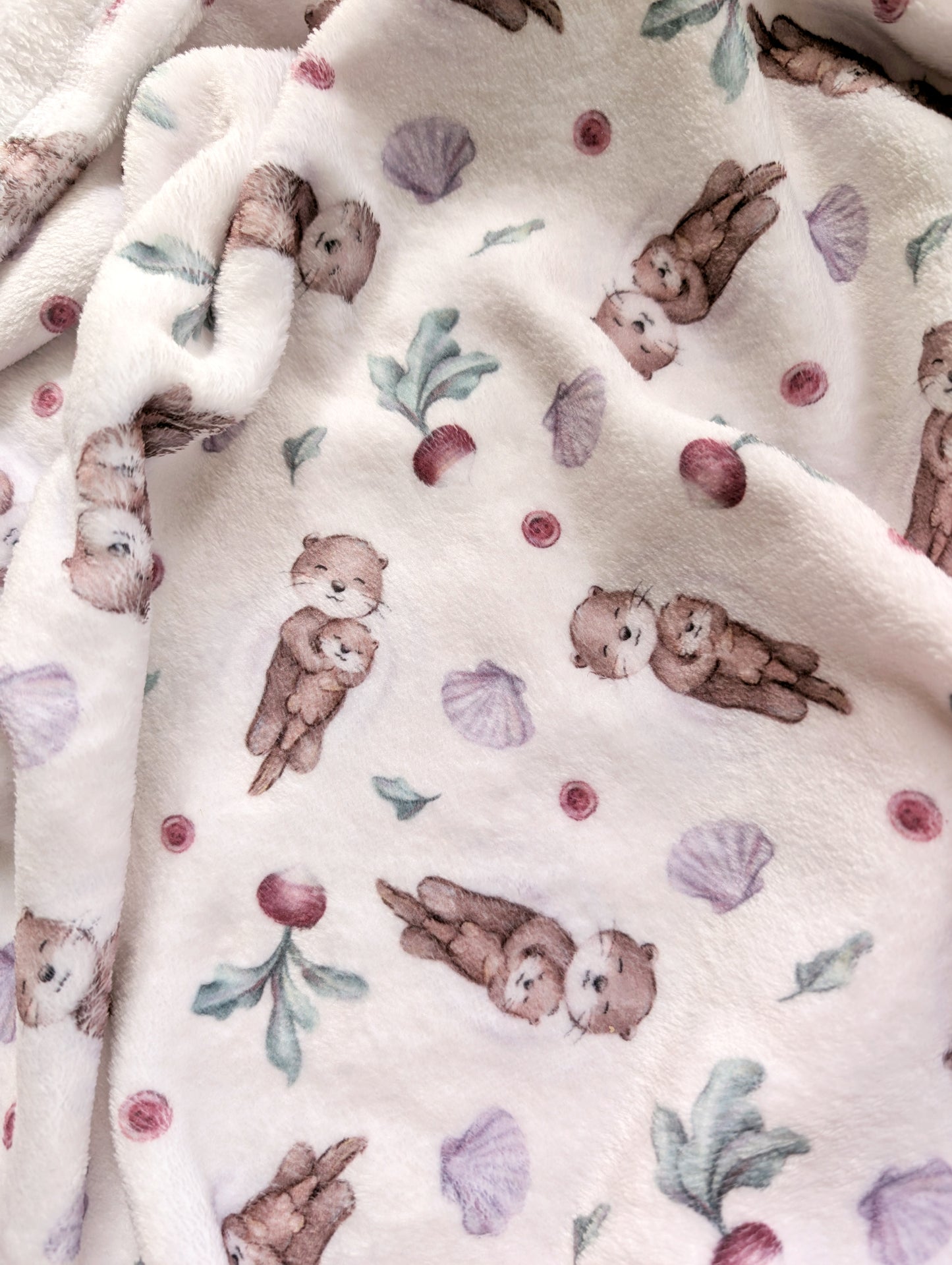 Doudou peluche ultra douce motifs loutres