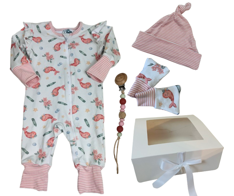 Panier- cadeau ensemble essentiels pour les sorties de bébé
