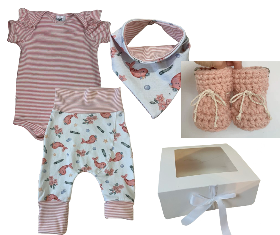 Panier-cadeau mon premier ensemble pantalon évolutif