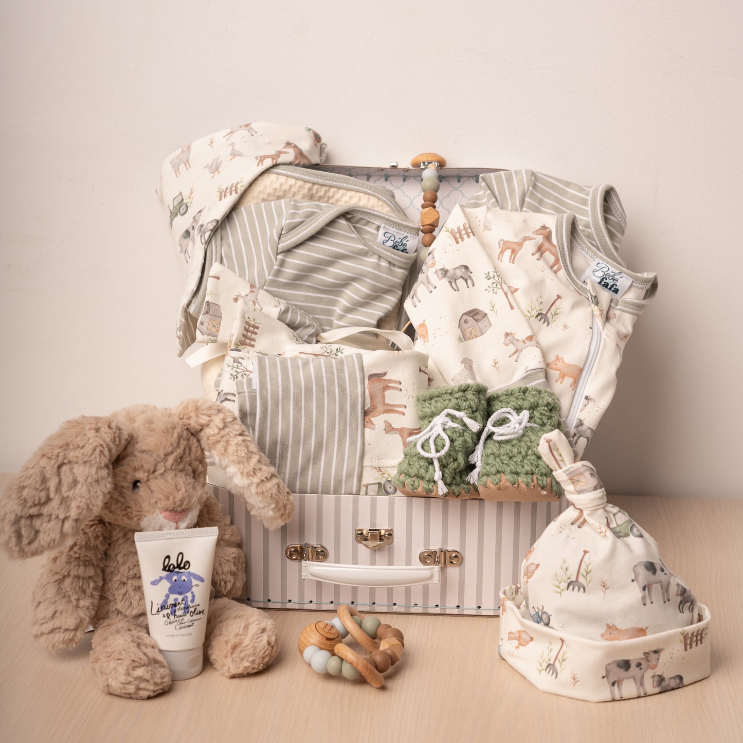 Panier-cadeau bébé personnalisé