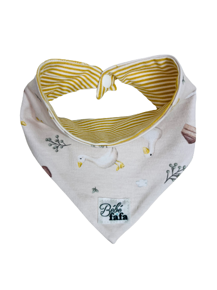 Bandana à motifs de oies et chocolat