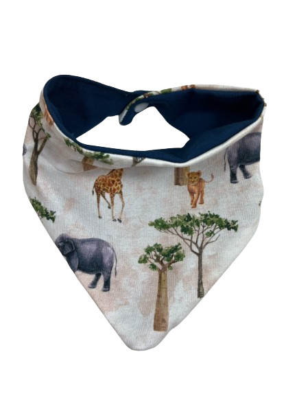 Bandana à motifs d'éléphants et arbres