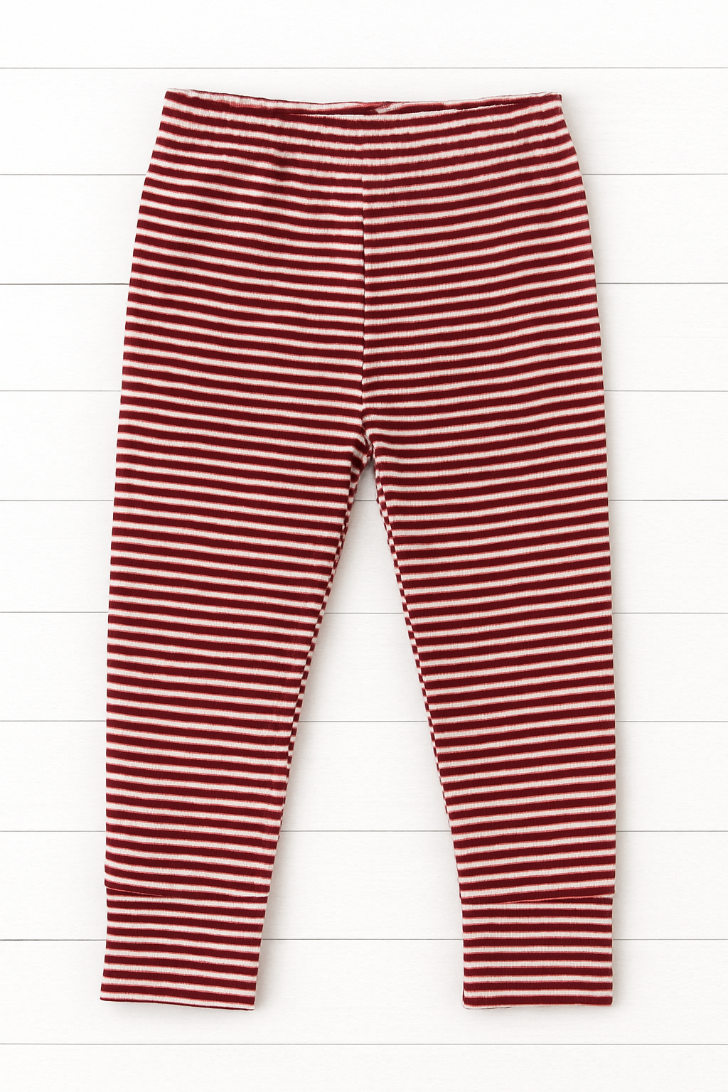 Legging en bambou rayé rouge