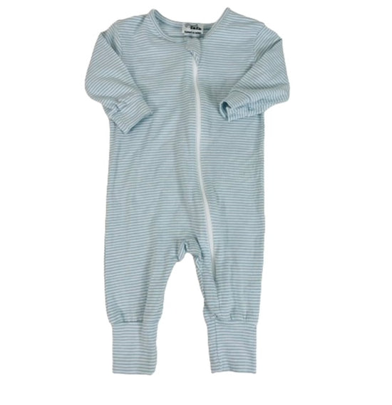 Pyjama en bambou rayé bleu
