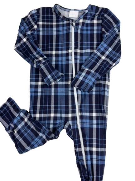 Charger l&amp;#39;image dans la galerie, Pyjama évolutif à zip à carreau
