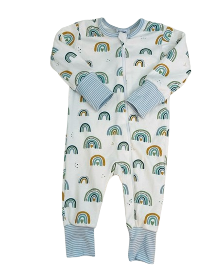 Pyjama 1 pièce évolutif à zip à motifs arc-en-ciel
